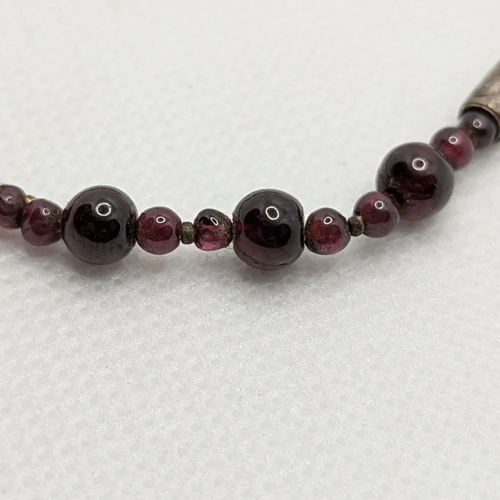 ✨ Garnet Beaded Bracelet With Sterling Silver ✨ - Picture 4 of 5